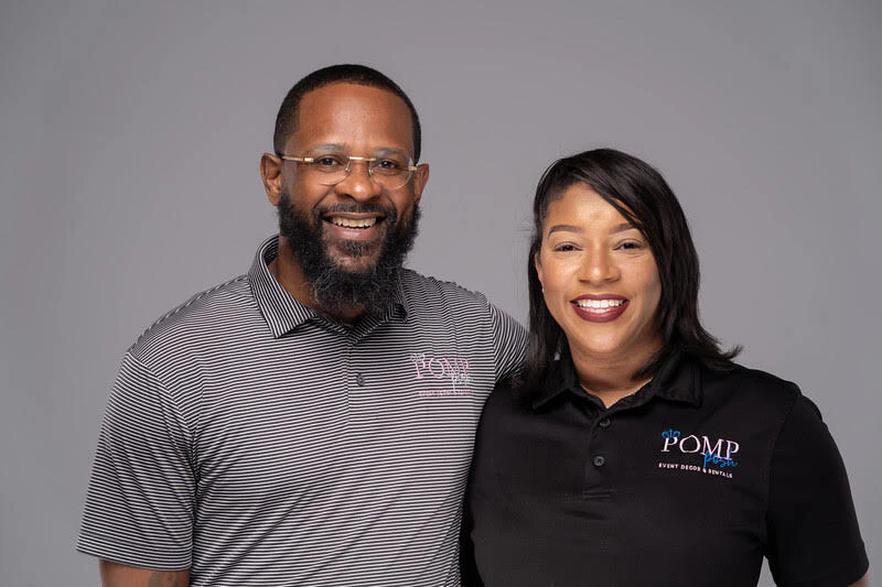 Syreeta Hutchins, co-owner of Pomp Posh Event Rentals, a family-owned business in Concord, North Carolina.